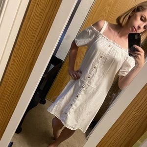 White speed control summer dress